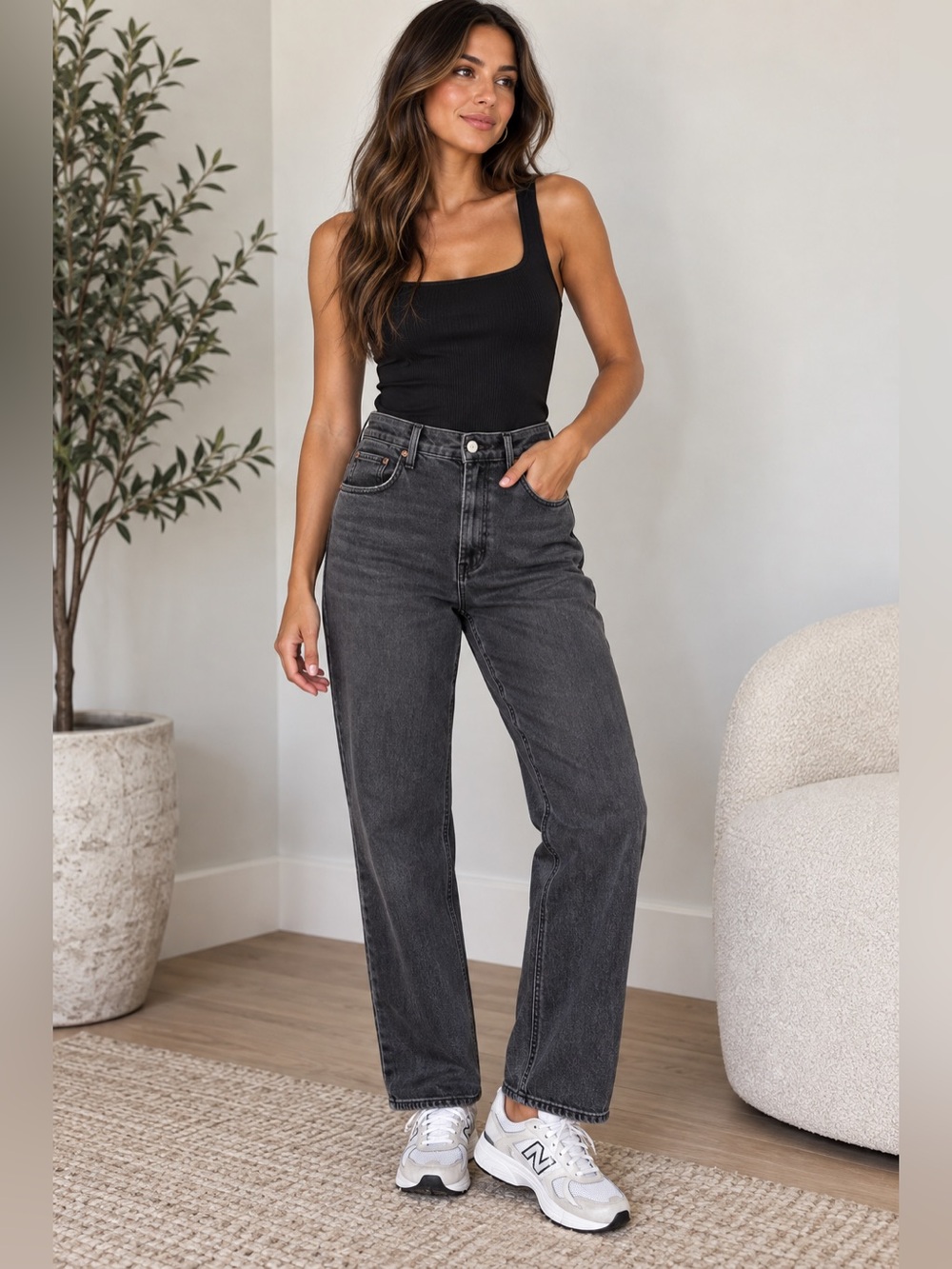 Abercrombie & Fitch Curve Love Ankle Straight Jeans Sz 28/6 Ultra High Rise